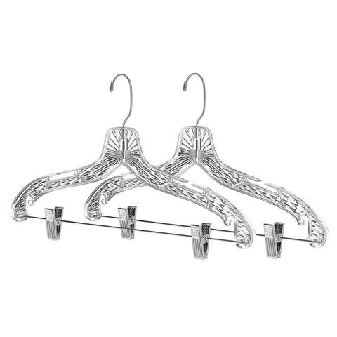 Whitmor 9.5 in. H X 16.75 in. W X 1 in. L Plastic Clear Suit Hanger 2 pk