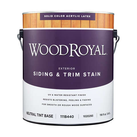 Ace Wood Royal Solid Tintable Flat Tint Base Neutral Base Acrylic Latex Siding and Trim Stain 1 gal, Pack of 4