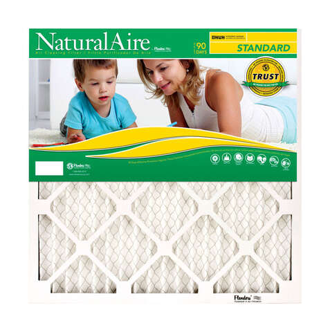 NaturalAire 20 in. W X 25 in. H X 1 in. D Synthetic 8 MERV Pleated Air Filter 1 pk, Pack of 12