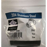 Smith-Cooper 3/4 in. FPT X 3/4 in. D FPT 3/4 in. D FPT Stainless Steel Tee