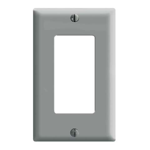 Leviton Decora Gray 1 gang Thermoset Plastic Decorator Wall Plate 1 pk