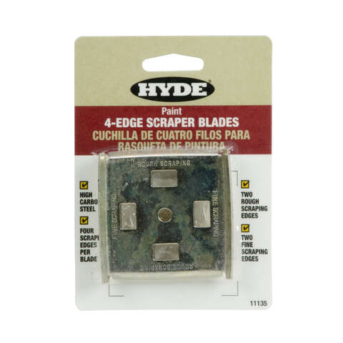 Hyde 2-1/2 in. W High Carbon Steel 4-Edge Scraper Blade, Pack of 5