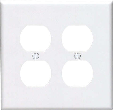 Leviton Midway White 2 gang Nylon Duplex Wall Plate 1 pk, Pack of 25