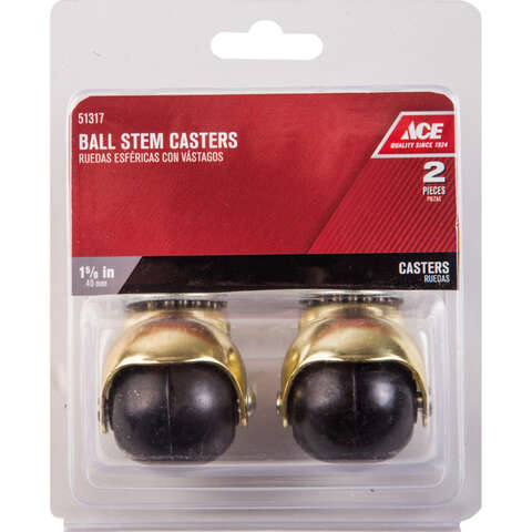 Ace 1-5/8 in. D Swivel Rubber Hooded Ball Caster 75 lb 1 pk