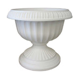 Bloem 14.8 in. H X 17.62 in. W X 17.8 in. D Plastic Grecian Urn Flower Pot White, Pack of 6