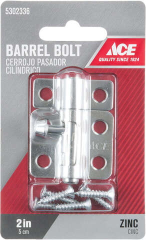 Ace 0.62 in. L Zinc Barrel Bolt 1 pk