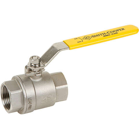 Smith Cooper 1/2 in. Stainless Steel FIP Ball Valve Full Port Lever