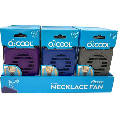 O2Cool Deluxe Necklace 6.69 in. H X 2.5 in. D 1 speed Personal Fan, Pack of 12