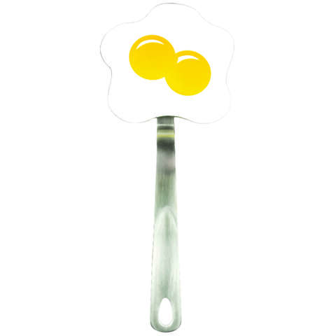 Tovolo Spatulart White and Yellow Nylon/Stainless Steel Egg Turner, Pack of 6