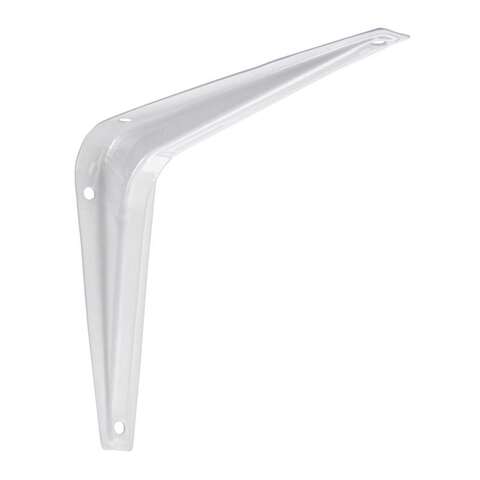 Hampton White Steel Shelf Bracket 18 Ga. 6 in. L 100 lb, Pack of 10