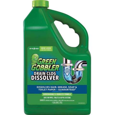 Green Gobbler Liquid Drain Clog Remover 1 gal, Pack of 4