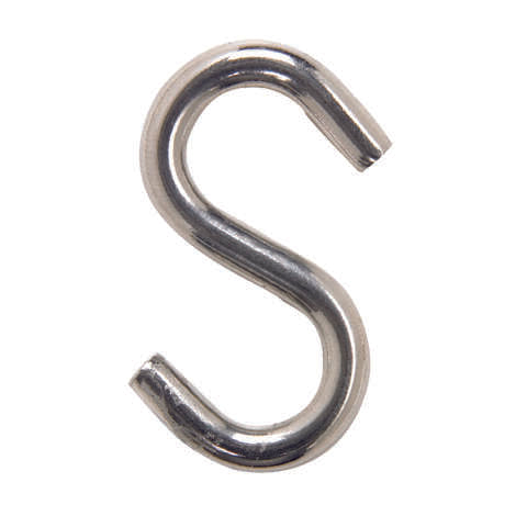 Hampton Medium Silver Stainless Steel 1.43 in. L S-Hook 40 lb 1 pk, Pack of 20