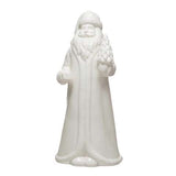 Creative Co-Op White Santa Claus Figurine 10 in., Pack of 6