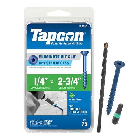 Tapcon 2-3/4 in. L Star Flat Head High/Low Concrete Screws