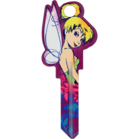 Hillman Disney Tinker Bell House/Padlock Universal Key Blank Single, Pack of 5