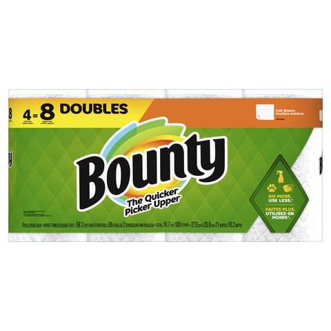 Bounty Full Sheet Paper Towels 58 sheet 2 ply 4 pk, Pack of 6