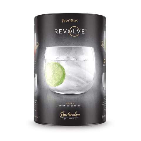 Final Touch Revolve Clear Crystal Drinking Glass