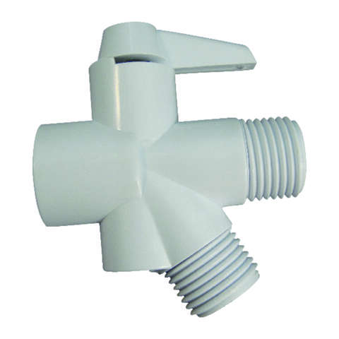 Ace White Plastic Shower Diverter