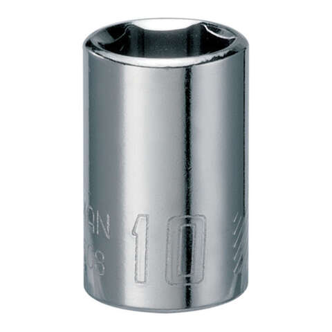 Craftsman 10 mm X 1/4 in. drive Metric 6 Point Standard Shallow Socket 1 pc