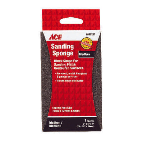 Ace 5 in. L X 3 in. W X 1 in. 80 Grit Medium Extra Large Sanding Sponge