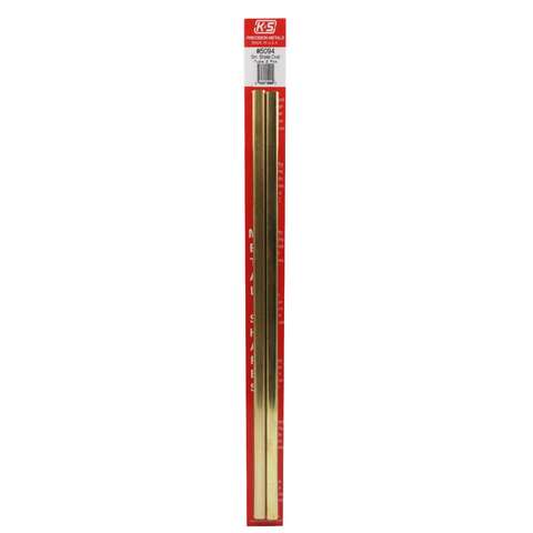 K&S .350 in. W X 12 in. L Oval Brass Tube 1 pk