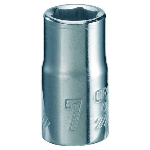 Craftsman 7 mm X 1/4 in. drive Metric 6 Point Standard Shallow Socket 1 pc