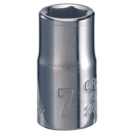 Craftsman 7 mm X 1/4 in. drive Metric 6 Point Standard Shallow Socket 1 pc