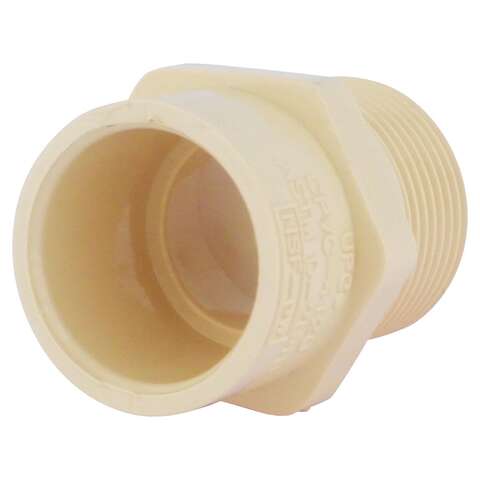 Charlotte Pipe FlowGuard Schedule 40 3/4 in. Socket X 3/4 in. D MNPT CPVC Adapter 1 pk, Pack of 25