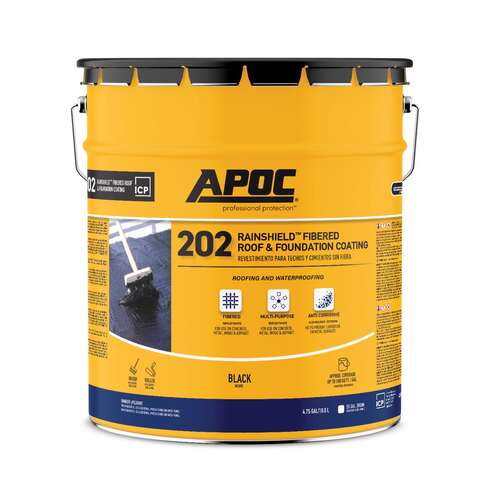 APOC RAINSHIELD - F Gloss Black Asphalt Roof And Foundation Coating 5 gal