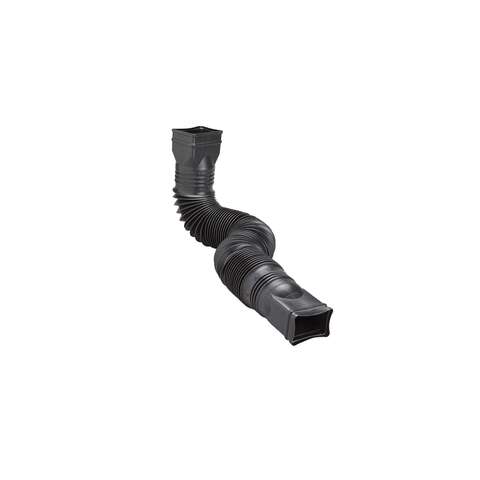 Amerimax Flex-A-Spout 4 in. H X 4 in. W X 25.5 in. L Black Vinyl K Downspout Extension