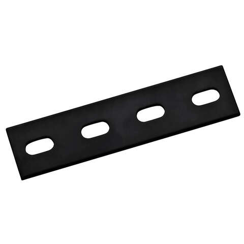 Hampton 1-1/2 in. W X 6 in. L Black Steel Mending Plate, Pack of 10