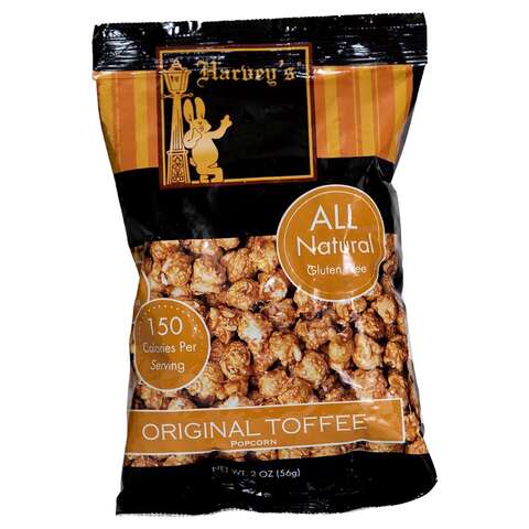 Harvey's Original Toffee Popcorn 2 oz Bagged, Pack of 50