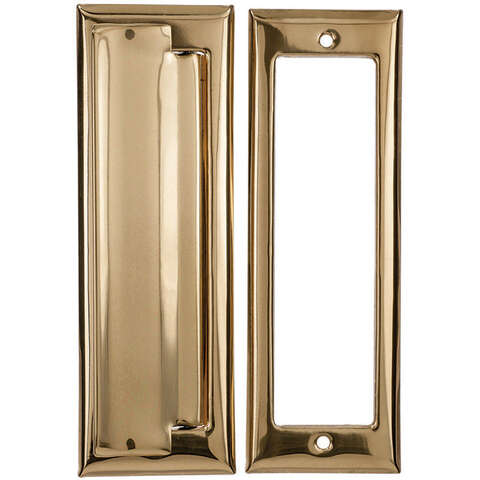 Ace 2.6875 in. W X 7 in. H Bright Brass Mail Slot