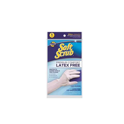 Soft Scrub Vinyl Cleaning Gloves S White 1 pair