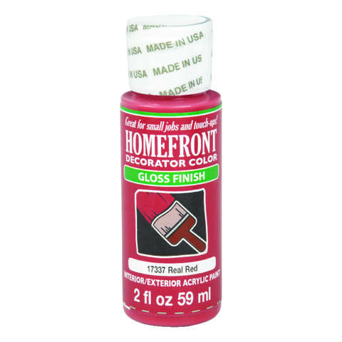 Homefront Gloss Real Red Hobby Paint 2 oz, Pack of 3