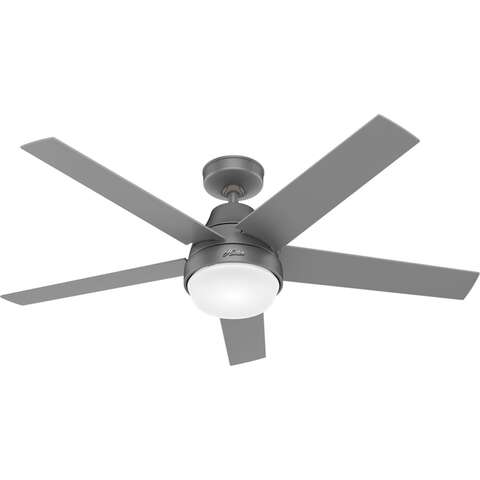 Hunter Aerodyne 52 in. Matte Silver Gray LED Indoor Ceiling Fan