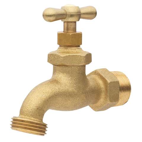 Homewerks 3/4 in. MIP pc X 3/4 in. MHT Brass Hose Bibb