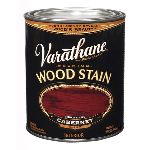 Varathane Premium Semi-Transparent Cabernet Oil-Based Urethane Modified Alkyd Wood Stain 1 qt, Pack of 2