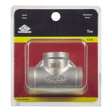 Smith-Cooper 1/2 in. FPT X 1/2 in. D FPT 1/2 in. D FPT Stainless Steel Tee