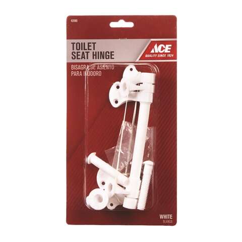 Ace Toilet Seat Hinge White Plastic