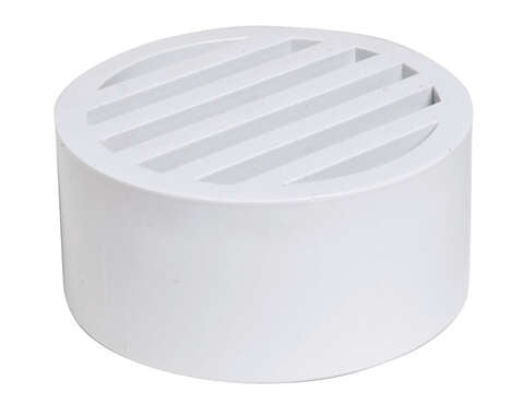 NDS 3 in. White Round PVC Drain Grate