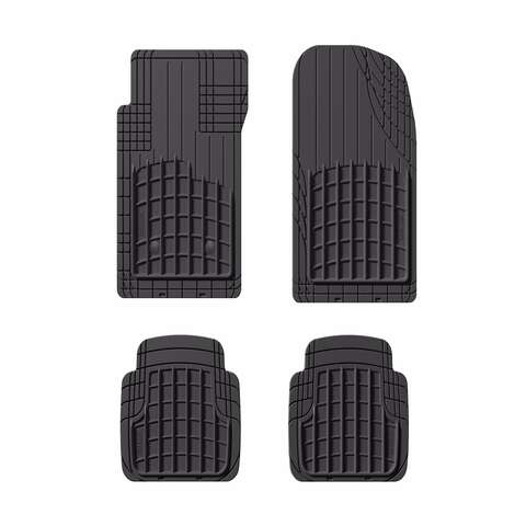 WeatherTech Trim-To-Fit Black Rubber Auto Floor Mats 4 pk