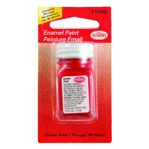 Testors Gloss Red Hobby Paint 0.25 oz, Pack of 6