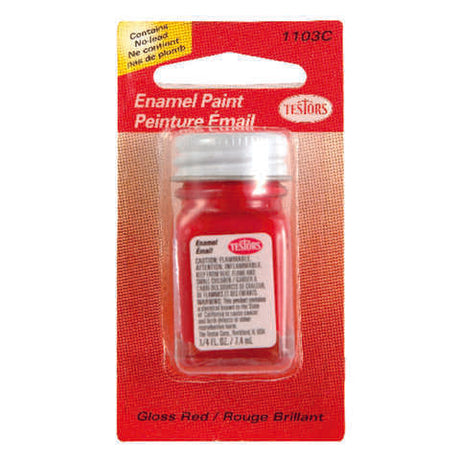 Testors Gloss Red Hobby Paint 0.25 oz, Pack of 6