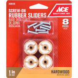 Ace Brown 1 in. Screw-On Plastic Sliders 8 pk