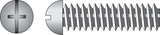 HILLMAN No. 6-32 X 1-1/4 in. L Combination Round Head Zinc-Plated Steel Machine Screws 100 pk