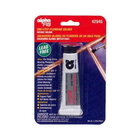 Alpha Fry 1.3 oz Lead-Free Plumbing Solder Silver-Bearing Alloy 1 pc