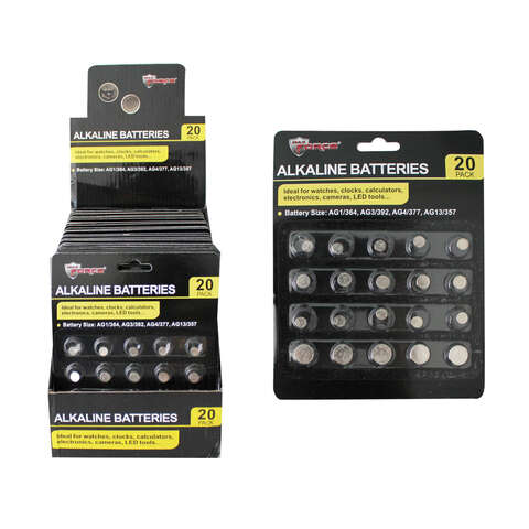 Diamond Visions MAX Force Alkaline Assorted 3 V Button Cell Battery 20 pk, Pack of 24