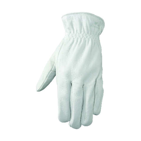 Wells Lamont XL Goatskin Leather Driver Pearl Gray Gloves