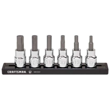 Craftsman V-Series X-Tract Technology 3/8 in. drive SAE Hex Bit Socket Set 6 pc